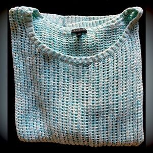 Talbot’s Ladies Sweater - Teal and Ivory weave - Size L